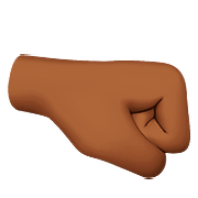 Emoji 🤜🏾 Pugno A Destra: Carnagione Abbastanza Scura su Apple iOS 11.3.