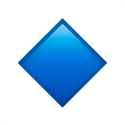 🔹 Emoji Rombo Azul Pequeño en Apple iOS 11.3.