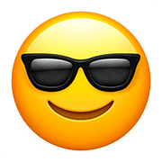 Emoji 😎 Faccina Con Sorriso E Occhiali Da Sole su Apple iOS 11.3.
