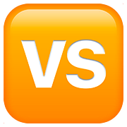 🆚 Emoji Großbuchstaben VS in orangefarbenem Quadrat Apple iOS 11.3.