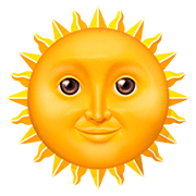 Emoji 🌞 Faccina Sole su Apple iOS 11.3.