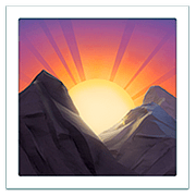 Emoji 🌄 Alba Sulle Montagne su Apple iOS 11.3.