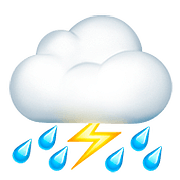 ⛈️ Emoji Nube Con Rayo Y Lluvia en Apple iOS 11.3.