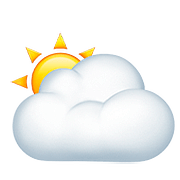 🌥️ Emoji Sonne hinter großer Wolke Apple iOS 11.3.
