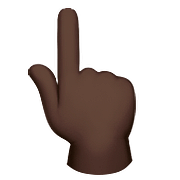 👆🏿 Emoji nach oben weisender Zeigefinger von hinten: dunkle Hautfarbe Apple iOS 11.3.