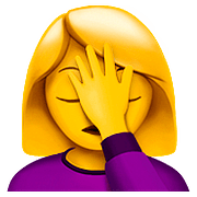 🤦‍♀️ Emoji sich an den Kopf fassende Frau Apple iOS 11.3.
