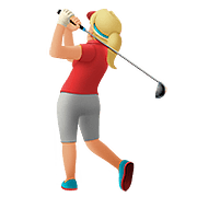 🏌🏼‍♀️ Emoji Golferin: mittelhelle Hautfarbe Apple iOS 11.3.