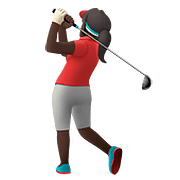 Emoji 🏌🏿‍♀️ Golfista Donna: Carnagione Scura su Apple iOS 11.3.