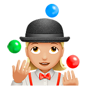 Emoji 🤹🏼‍♀️ Giocoliere Donna: Carnagione Abbastanza Chiara su Apple iOS 11.3.