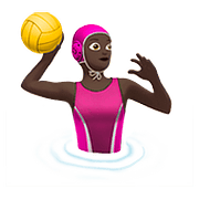 🤽🏿‍♀️ Emoji Mujer Jugando Al Waterpolo: Tono De Piel Oscuro en Apple iOS 11.3.