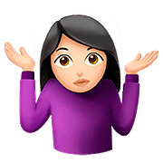 🤷🏻‍♀️ Emoji Mulher Dando De Ombros: Pele Clara na Apple iOS 11.3.