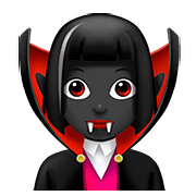 🧛🏿‍♀️ Emoji weiblicher Vampir: dunkle Hautfarbe Apple iOS 11.3.