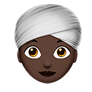 👳🏿‍♀️ Emoji Frau mit Turban: dunkle Hautfarbe Apple iOS 11.3.