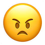😠 Emoji Rosto Zangado na Apple iOS 12.1.