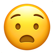 Emoji 😧 Faccina Angosciata su Apple iOS 12.1.