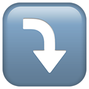 Emoji ⤵️ Freccia Curva In Basso su Apple iOS 12.1.