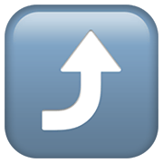 Emoji ⤴️ Freccia Curva In Alto su Apple iOS 12.1.