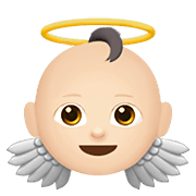 👼🏻 Emoji Bebê Anjo: Pele Clara na Apple iOS 12.1.