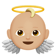 👼🏼 Emoji Bebê Anjo: Pele Morena Clara na Apple iOS 12.1.