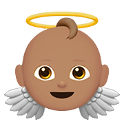Emoji 👼🏽 Angioletto: Carnagione Olivastra su Apple iOS 12.1.