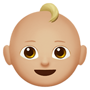 👶🏼 Emoji Bebé: Tono De Piel Claro Medio en Apple iOS 12.1.