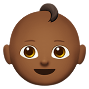 👶🏾 Emoji Bebê: Pele Morena Escura na Apple iOS 12.1.