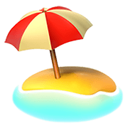 Emoji 🏖️ Spiaggia Con Ombrellone su Apple iOS 12.1.