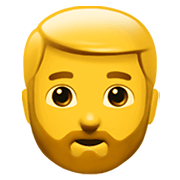 Émoji 🧔 Homme Barbu sur Apple iOS 12.1.