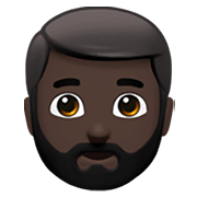 Emoji 🧔🏿 Uomo Con La Barba: Carnagione Scura su Apple iOS 12.1.
