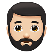 Émoji 🧔🏻 Homme Barbu : Peau Claire sur Apple iOS 12.1.