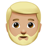 Emoji 🧔🏼 Uomo Con La Barba: Carnagione Abbastanza Chiara su Apple iOS 12.1.