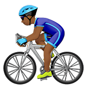 🚴🏾 Emoji Persona En Bicicleta: Tono De Piel Oscuro Medio en Apple iOS 12.1.