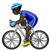 🚴🏿 Emoji Persona En Bicicleta: Tono De Piel Oscuro en Apple iOS 12.1.