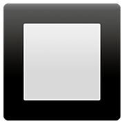 🔲 Emoji Botón Cuadrado Con Borde Negro en Apple iOS 12.1.