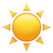 Émoji ☀️ Soleil sur Apple iOS 12.1.