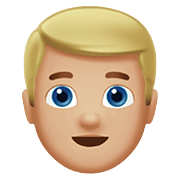 Emoji 👱🏼‍♂️ Uomo Biondo: Carnagione Abbastanza Chiara su Apple iOS 12.1.
