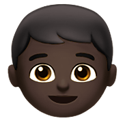 👦🏿 Emoji Niño: Tono De Piel Oscuro en Apple iOS 12.1.