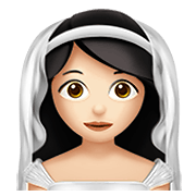 Émoji 👰🏻 Personne Mariée Avec Voile : Peau Claire sur Apple iOS 12.1.