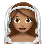 Émoji 👰🏽 Personne Mariée Avec Voile : Peau Légèrement Mate sur Apple iOS 12.1.