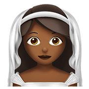 👰🏾 Emoji Person mit Schleier: mitteldunkle Hautfarbe Apple iOS 12.1.
