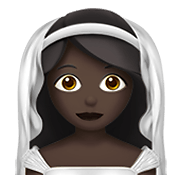 Émoji 👰🏿 Personne Mariée Avec Voile : Peau Foncée sur Apple iOS 12.1.