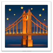 🌉 Emoji Brücke vor Nachthimmel Apple iOS 12.1.