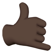 🤙🏿 Emoji Sinal «me Liga»: Pele Escura na Apple iOS 12.1.