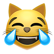 Emoji 😹 Gatto Con Lacrime Di Gioia su Apple iOS 12.1.