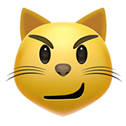 Emoji 😼 Gatto Con Sorriso Sarcastico su Apple iOS 12.1.