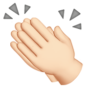 Emoji 👏🏻 Mani Che Applaudono: Carnagione Chiara su Apple iOS 12.1.