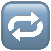 Emoji 🔁 Pulsante Di Ripetizione Della Riproduzione su Apple iOS 12.1.
