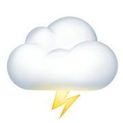 🌩️ Emoji Nuvem Com Trovão na Apple iOS 12.1.