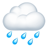 Emoji 🌧️ Pioggia su Apple iOS 12.1.