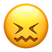 Emoji 😖 Faccina Frustrata su Apple iOS 12.1.